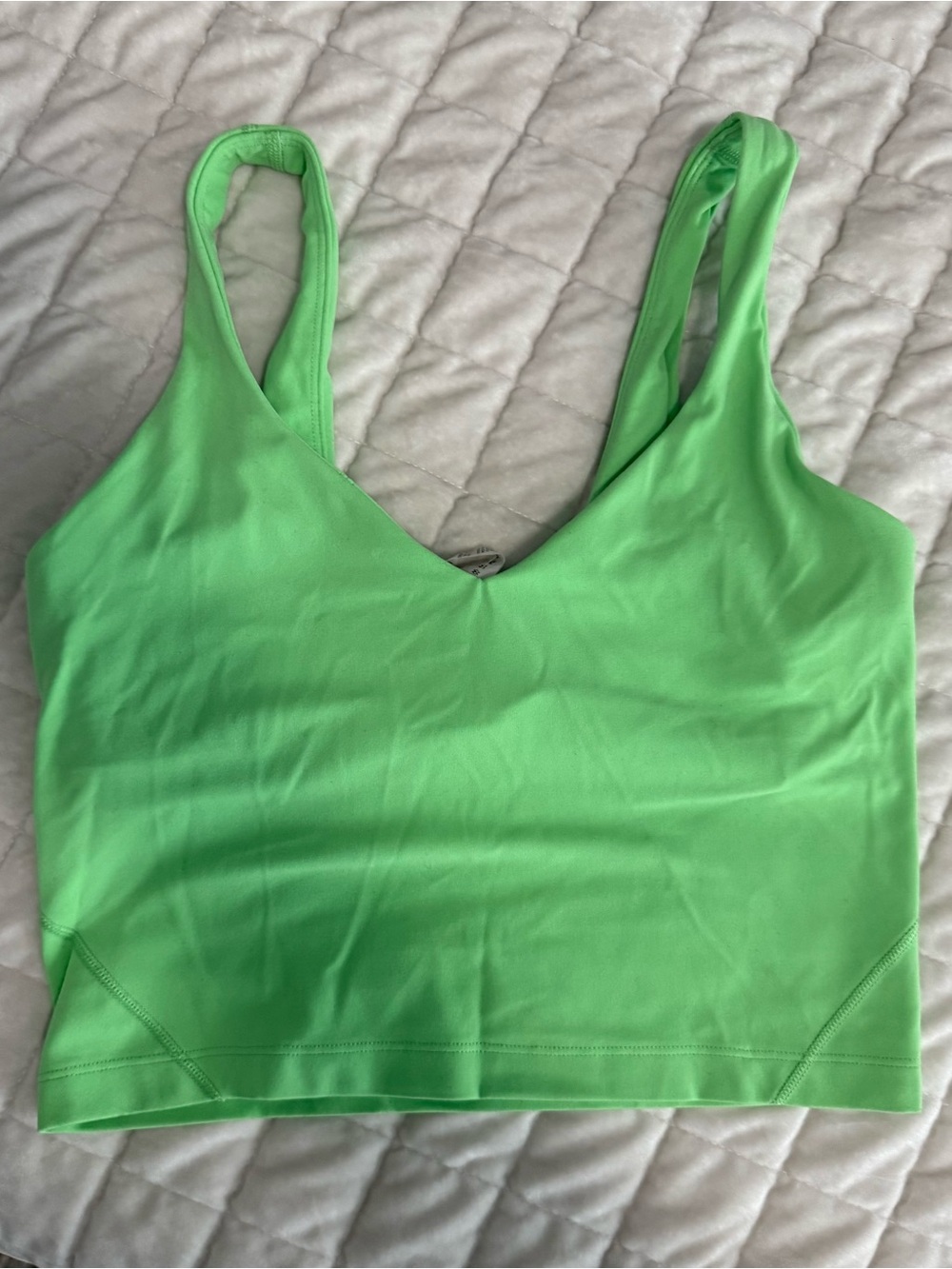 lululemon athletica Neon Green Strappy Tank Top